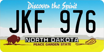 ND license plate JKF976
