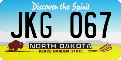 ND license plate JKG067