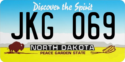 ND license plate JKG069