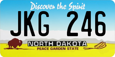 ND license plate JKG246