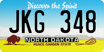ND license plate JKG348