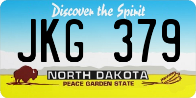 ND license plate JKG379