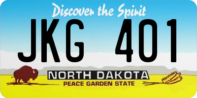 ND license plate JKG401