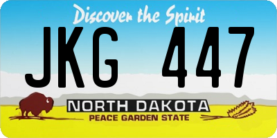 ND license plate JKG447