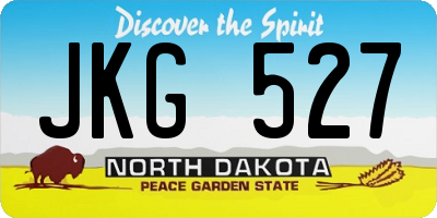ND license plate JKG527