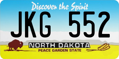 ND license plate JKG552
