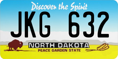 ND license plate JKG632