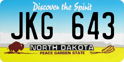 ND license plate JKG643