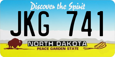 ND license plate JKG741