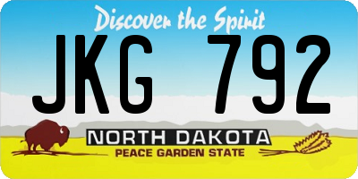 ND license plate JKG792