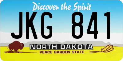 ND license plate JKG841