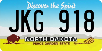 ND license plate JKG918