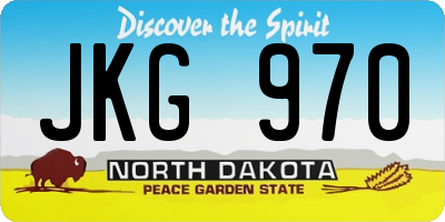 ND license plate JKG970