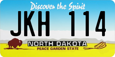 ND license plate JKH114