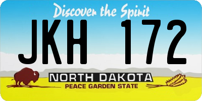 ND license plate JKH172