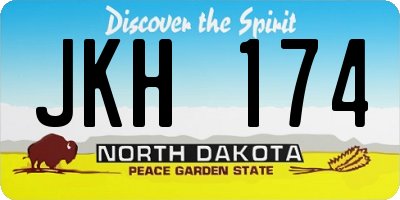 ND license plate JKH174