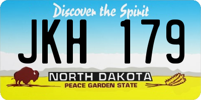 ND license plate JKH179