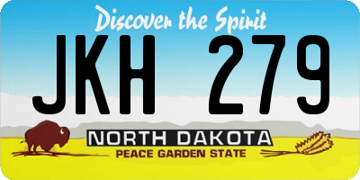 ND license plate JKH279