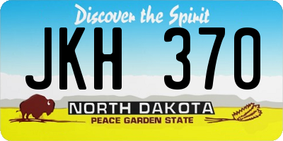 ND license plate JKH370