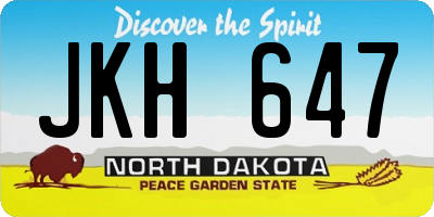 ND license plate JKH647