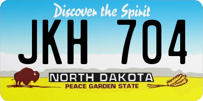 ND license plate JKH704