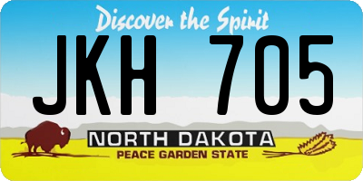 ND license plate JKH705