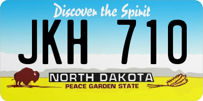 ND license plate JKH710