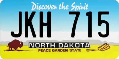 ND license plate JKH715