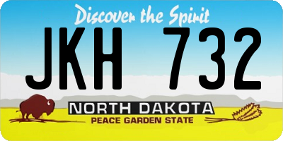 ND license plate JKH732