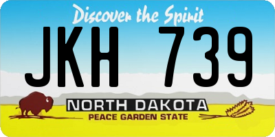 ND license plate JKH739