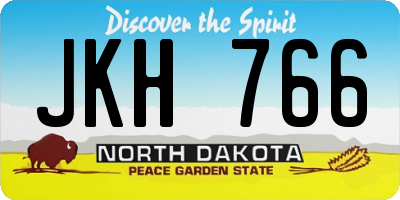 ND license plate JKH766