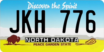 ND license plate JKH776