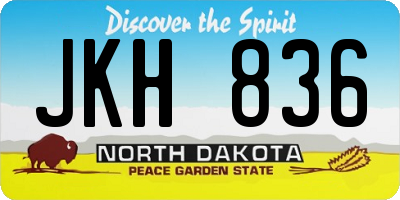 ND license plate JKH836