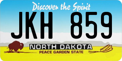 ND license plate JKH859