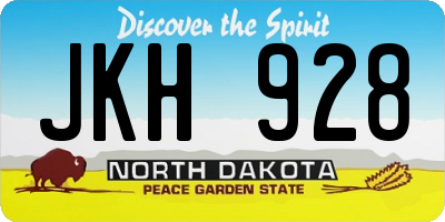 ND license plate JKH928