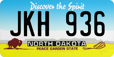 ND license plate JKH936