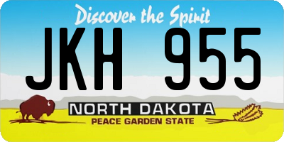 ND license plate JKH955