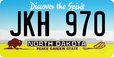 ND license plate JKH970