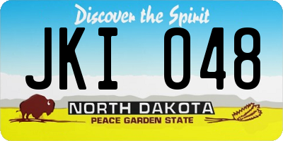 ND license plate JKI048