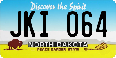 ND license plate JKI064