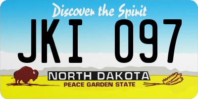 ND license plate JKI097