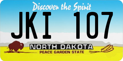 ND license plate JKI107