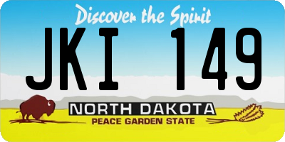 ND license plate JKI149