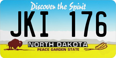 ND license plate JKI176