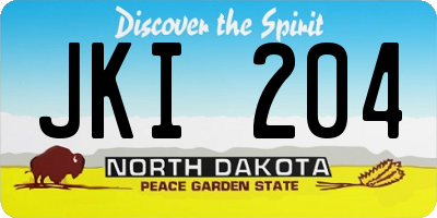 ND license plate JKI204