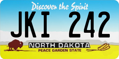 ND license plate JKI242