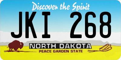 ND license plate JKI268