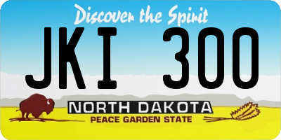 ND license plate JKI300