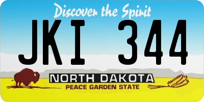 ND license plate JKI344