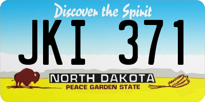 ND license plate JKI371